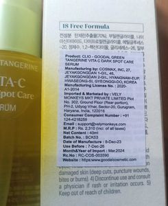 Korean Vitamin C Serum For Dark Spots