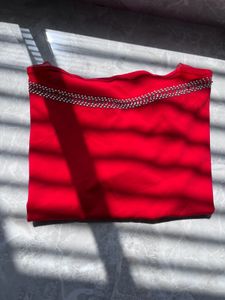 Red Long Sleeve Top