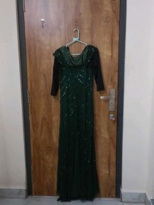 Elegant Green Sequin Gown