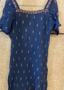 Navy Blue Ethnic Co-Ord Set for Women