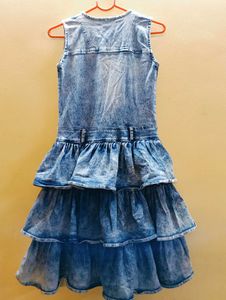 Denim Ruffle Dress