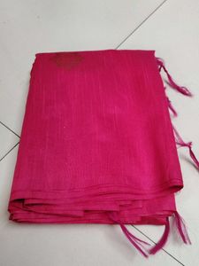 Pink silk cotton saree