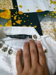 Embroidered White Kurta