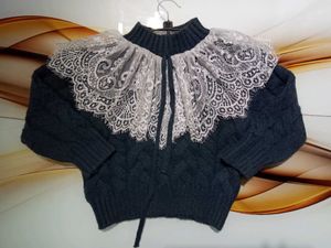 Cute Navy Blue Knit Sweater