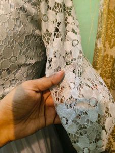 Elegant Lace &amp; Tulle Party Dress free