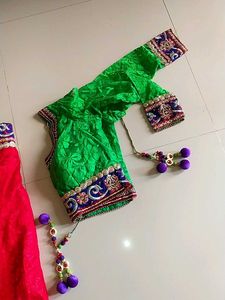 Designer Green &amp; Pink Lehenga Choli