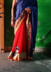 NAVY BLUE COLOUR COTTON SILK SAREE...