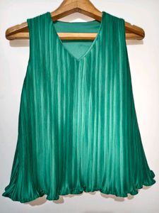 Green Pleated Tank Top Size S/ M