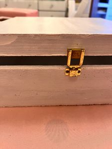 Rustic White Wooden Storage Box
