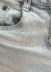 Light Blue, Ribbed Jeans
