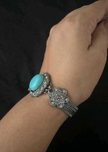 Turquoise silver Stone Bracelet