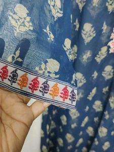 Biba Embroidered Blue Kurta