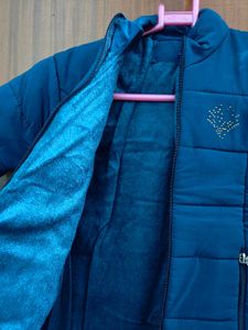Girls Blue Padded Jacket