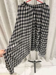 Checkered Midi Skirt