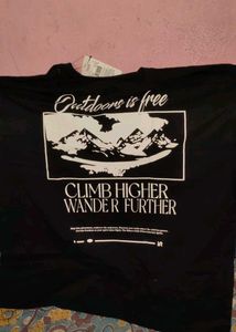 Climb Higher Black Graphic Tee