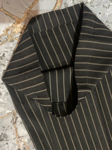 Black Stripe Suit With Free Top!!
