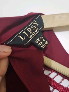 Maroon Sequin Top