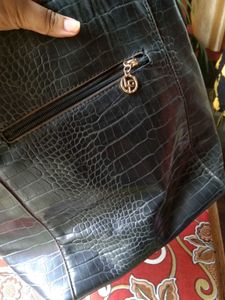 Lino Perros Faux Croc Shoulder Bag