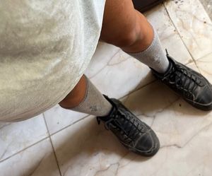 Used Girl Black Combat Boots
