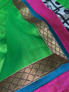 Festive Printed raw silk