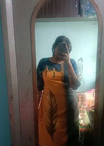 A Silk Kurta With Beautiful Design 🌼