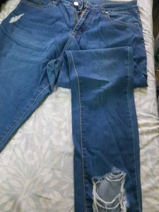 Distressed Denim Jeans