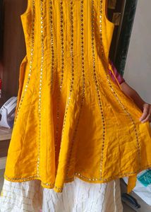 Wonderful Golden Yellow Gown For Girls