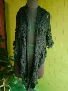 Vintage Knit Shawl Set