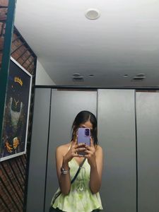 Abstract Print Tie up Top