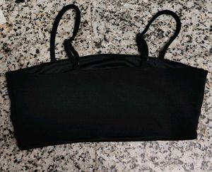 Black Cropped Tank Top