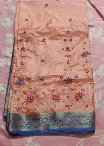 Embroidery Semi Silk Saree