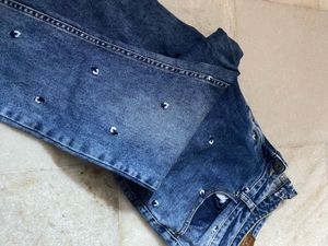 denim jeans &amp; casuals slim-fit embroidered