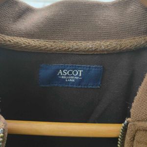 Brown Suede Bomber Jacket