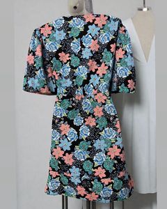 Plus Size Floral Wrap Dress