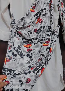 White Top Like Shirt Mickey Front Print 36 Bust