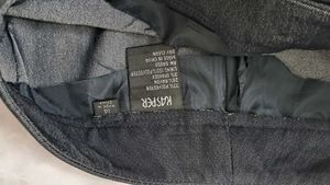 Gray Wide Leg Trousers -32