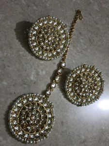 Elite Chunky Earing And Maangtika