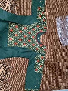 Elegant Green Embroidered Dress