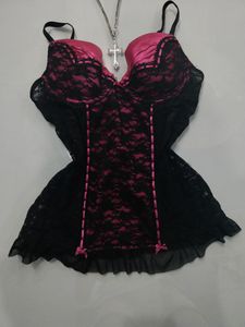 ⛓️🩸✨️H&M Grunge Goth Coquette Padded Corset