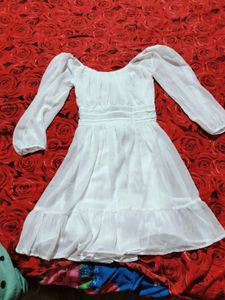 White Flowy Mini Dress