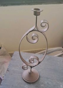 Vintage Iron Metal Candle Stand.
