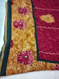 Red and Yellow Saree