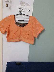 Peach Embroidered Blouse