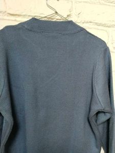 Blue Cable Knit Sweater