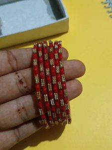 Red &amp; Gold Bangles