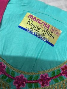 Thread Work Embroidery Suit With Beautiful Duppta