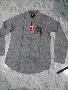 Mens Shirts Grey Color Branded Size L