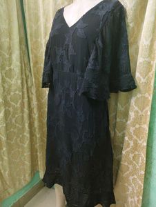 Aarke Ritu Kumar Black Floral Dress