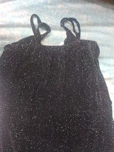 Sparkling Maxi Dress with slit on left side