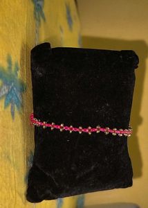 Red and golden Beaded Bracelet